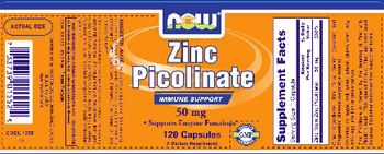 NOW Zinc Picolinate 50 mg - supplement