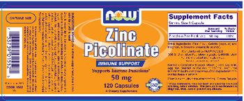 NOW Zinc Picolinate 50 mg - supplement