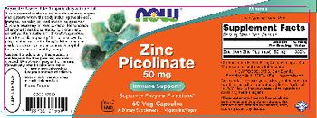 NOW Zinc Picolinate 50 mg - supplement