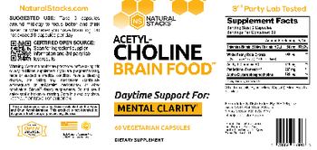 NS Natural Stacks Acetyl-Choline Brain Food - supplement