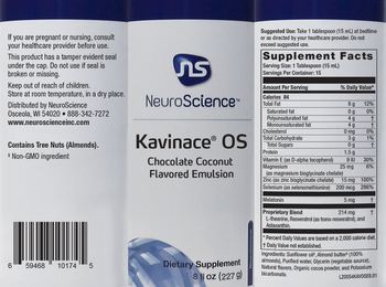 NS NeuroScience Kavinace OS Chocolate Coconut - supplement