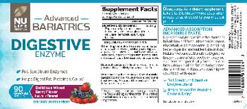 NuLife Advanced Bariatrics Digestive Enzyme Delicious Mixed Berry Flavor - supplement