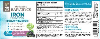 NuLife Advanced Bariatrics Iron +Vitamin C Delicious Black Raspberry Flavor - supplement