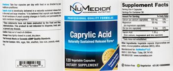NuMedica Caprylic Acid - supplement