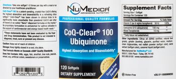 NuMedica CoQ-Clear 100 Ubiquinone - supplement