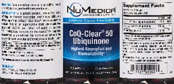 NuMedica CoQ-Clear 50 Ubiquinone - supplement