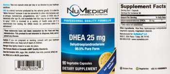 NuMedica DHEA 25 mg - supplement
