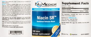 NuMedica Niacin SR - supplement