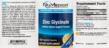 NuMedica Zinc Glycinate - supplement