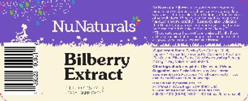 NuNaturals Bilberry Extract - herbal supplement