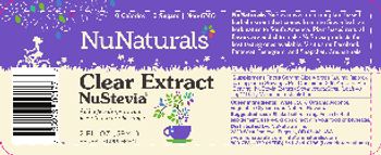 NuNaturals Clear Extract NuStevia - herbal supplement