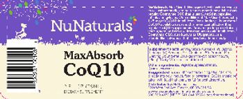 NuNaturals MaxAbsorb CoQ10 - supplement