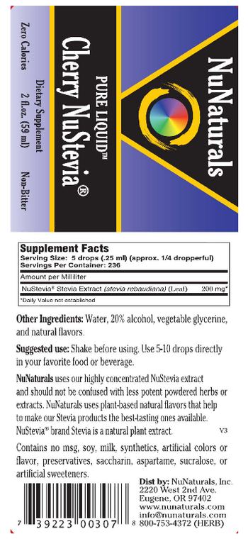 NuNaturals Pure Liquid Cherry NuStevia - supplement