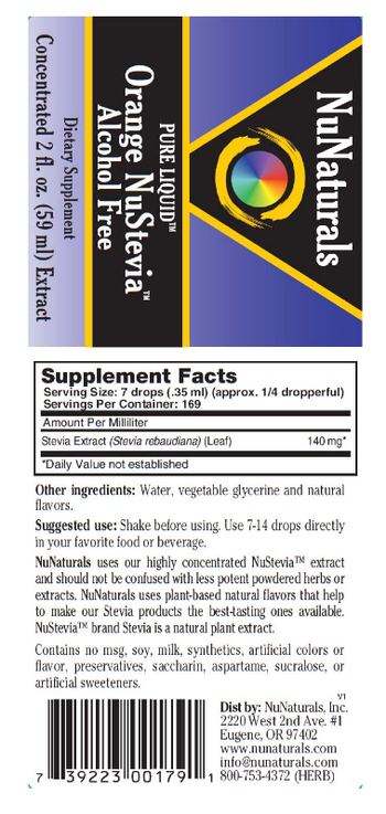 NuNaturals Pure Liquid Orange NuStevia - supplement