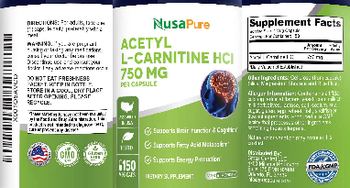 NusaPure Acetyl L-Carnitine HCL 750 mg - supplement