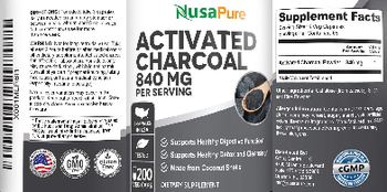NusaPure Activated Charcoal 840 mg - supplement