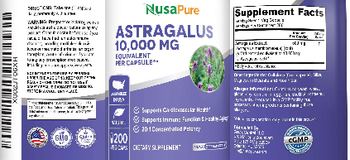 NusaPure Astragalus 10,000 mg - supplement