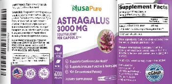 NusaPure Astragalus 3000 mg - supplement