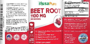 NusaPure Beet Root 1100 mg - supplement