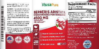 NusaPure Berberis Aristata 4500 mg - supplement