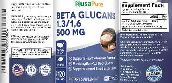 NusaPure Beta Glucans 1,3/1,6 500 mg - supplement