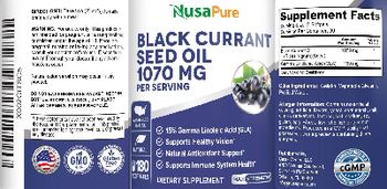 NusaPure Black Currant Seed Oil 1070 mg - supplement