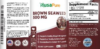 NusaPure Brown Seaweed 500 mg - supplement
