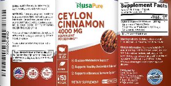 NusaPure Ceylon Cinnamon - supplement