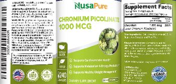 NusaPure Chromium Picolinate 1000 mcg - supplement