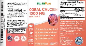 NusaPure Coral Calcium 1000 mg - supplement