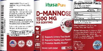 NusaPure D-Mannose 1500 mg - supplement