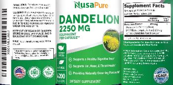 NusaPure Dandelion 2250 mg - supplement
