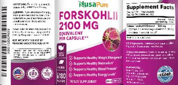 NusaPure Forskohlii 2100 mg - supplement