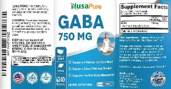 NusaPure GABA 750 mg - supplement