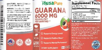 NusaPure Guarana 6000 mg - supplement