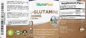 NusaPure L-Glutamine 1000 mg - supplement