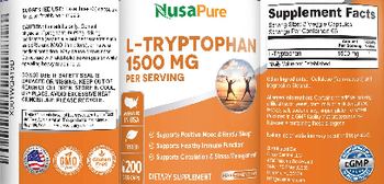 NusaPure L-Tryptophan 1500 mg - supplement
