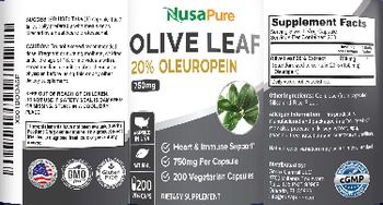 NusaPure Olive Leaf 750 mg - supplement