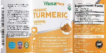NusaPure Organic Turmeric 1400 mg - supplement