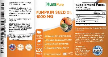 NusaPure Pumpkin Seed Oil 1000 mg - supplement