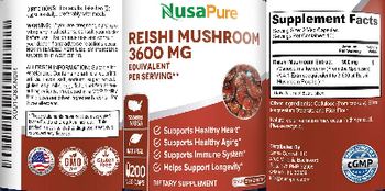 NusaPure Reishi Mushroom 3600 mg - supplement