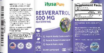 NusaPure Resveratrol 500 mg - supplement