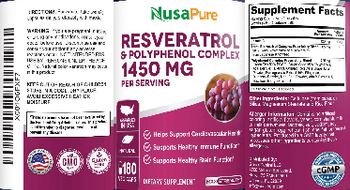 NusaPure Resveratrol & Polyphenol Complex 1450 mg - supplement