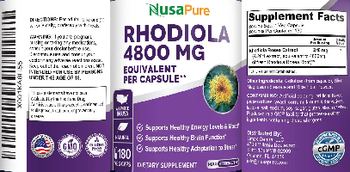 NusaPure Rhodiola 4800 mg - supplement