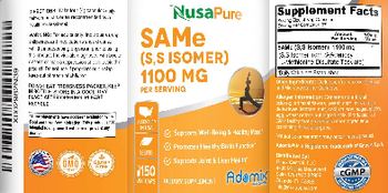 NusaPure SAMe (S,S Isomer) 1100 mg - supplement