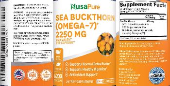 NusaPure Sea Buckthorn (Omega-7) 2250 mg - supplement