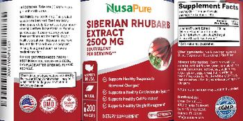 NusaPure Siberian Rhubarb Extract 2500 mg - supplement