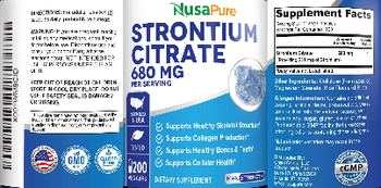 NusaPure Strontium Citrate 680 mg - supplement