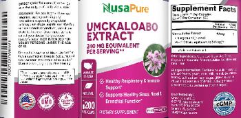 NusaPure Umckaloabo Extract - supplement