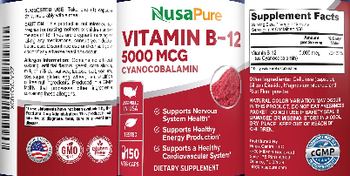 NusaPure Vitamin B-12 5000 mcg - supplement